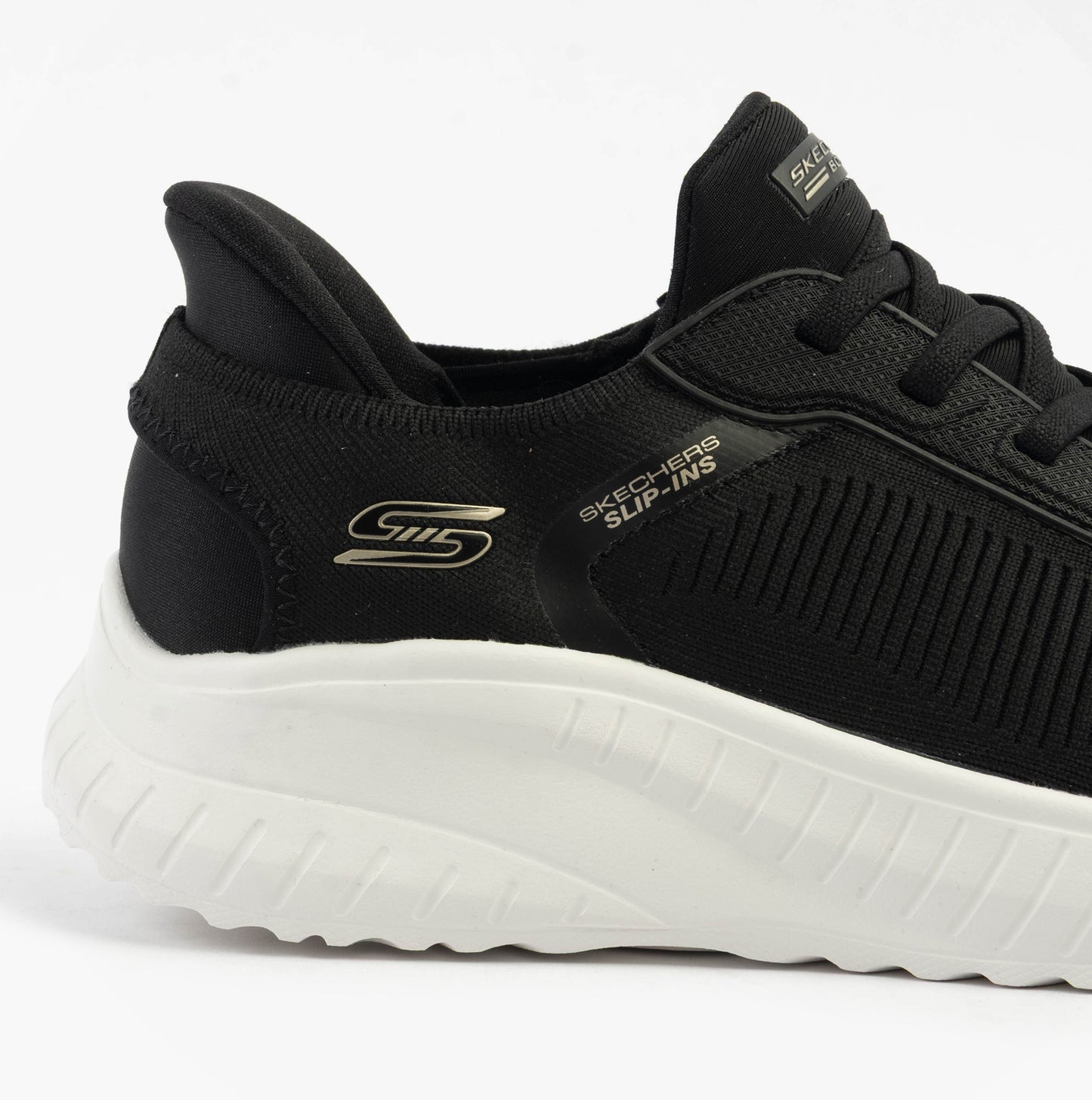 Skechers 117497/BLK BOBS SPORT SQUAD Womens Trainers Black
