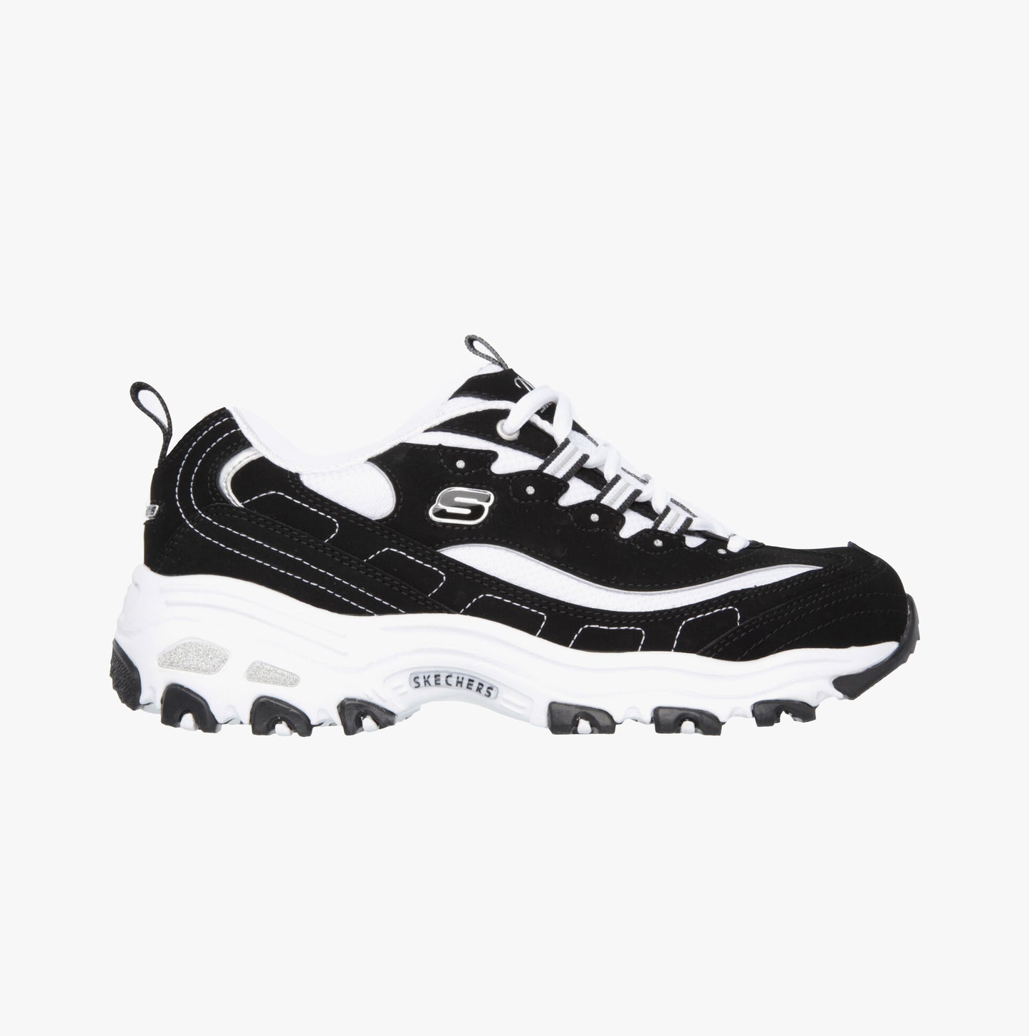 Skechers 11930/BKW D'LITES-BIGGEST FAN Womens Sneaker Black/White