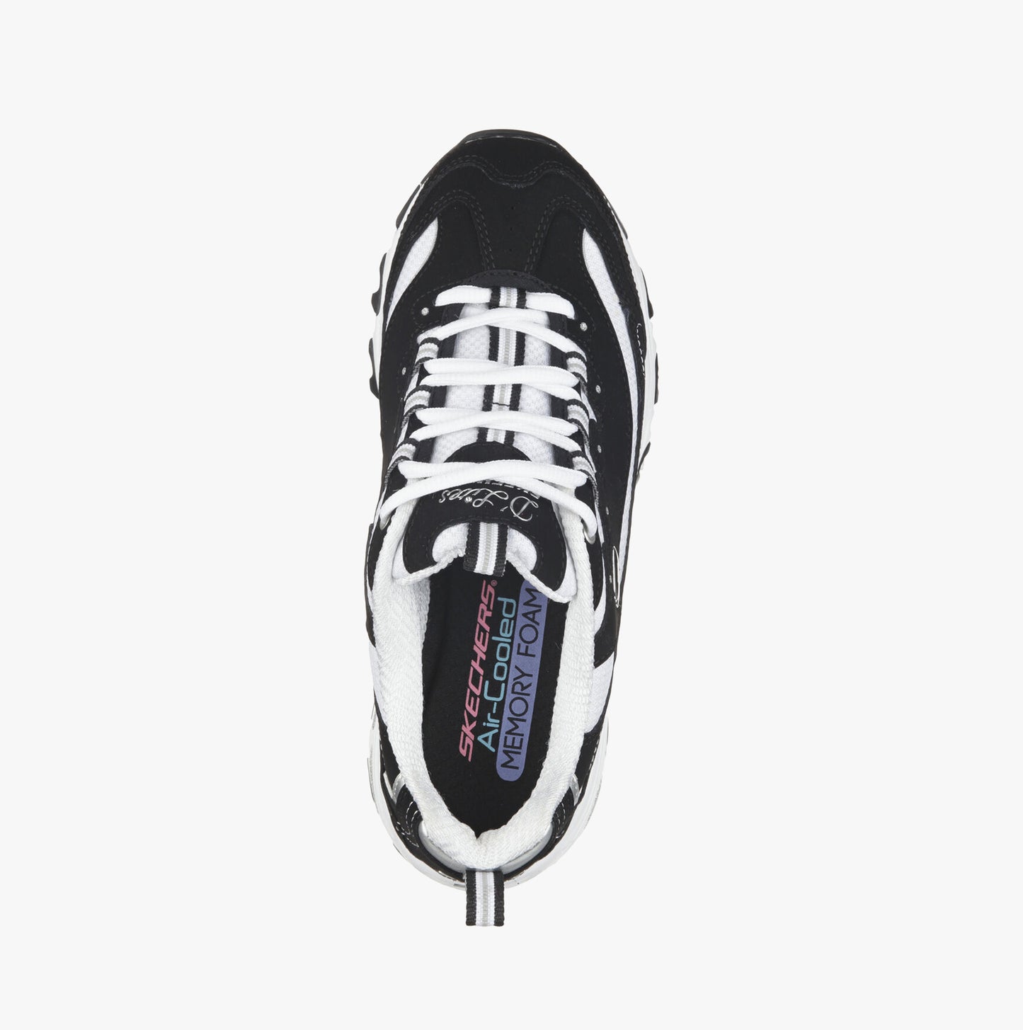 Skechers 11930/BKW D'LITES-BIGGEST FAN Womens Sneaker Black/White