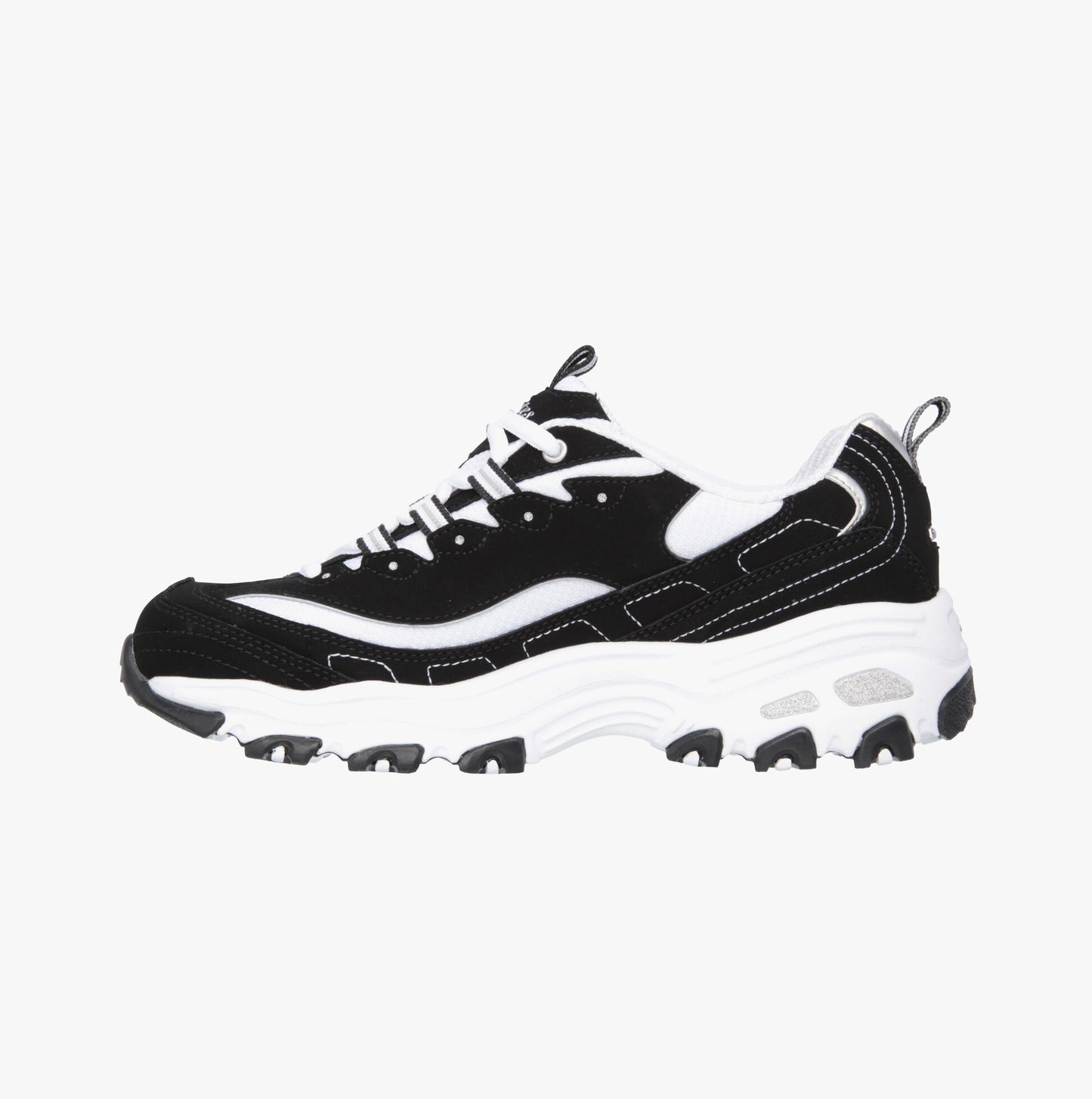 Skechers 11930/BKW D'LITES-BIGGEST FAN Womens Sneaker Black/White
