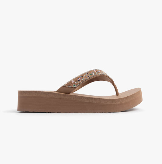 Skechers 119642/MOC VINYASA - BUTTERFLY KISS Womens Sandals Mocca