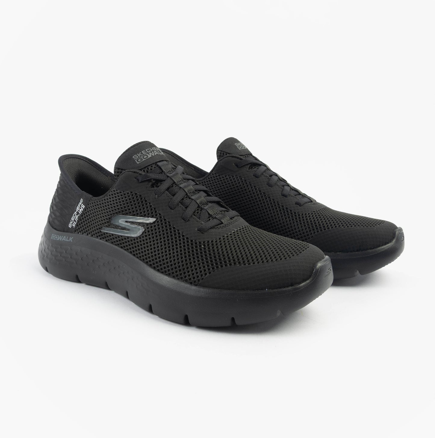 Skechers 124836/BBK GO WALK FLEX - GRAND ENTRY Womens Trainers Black