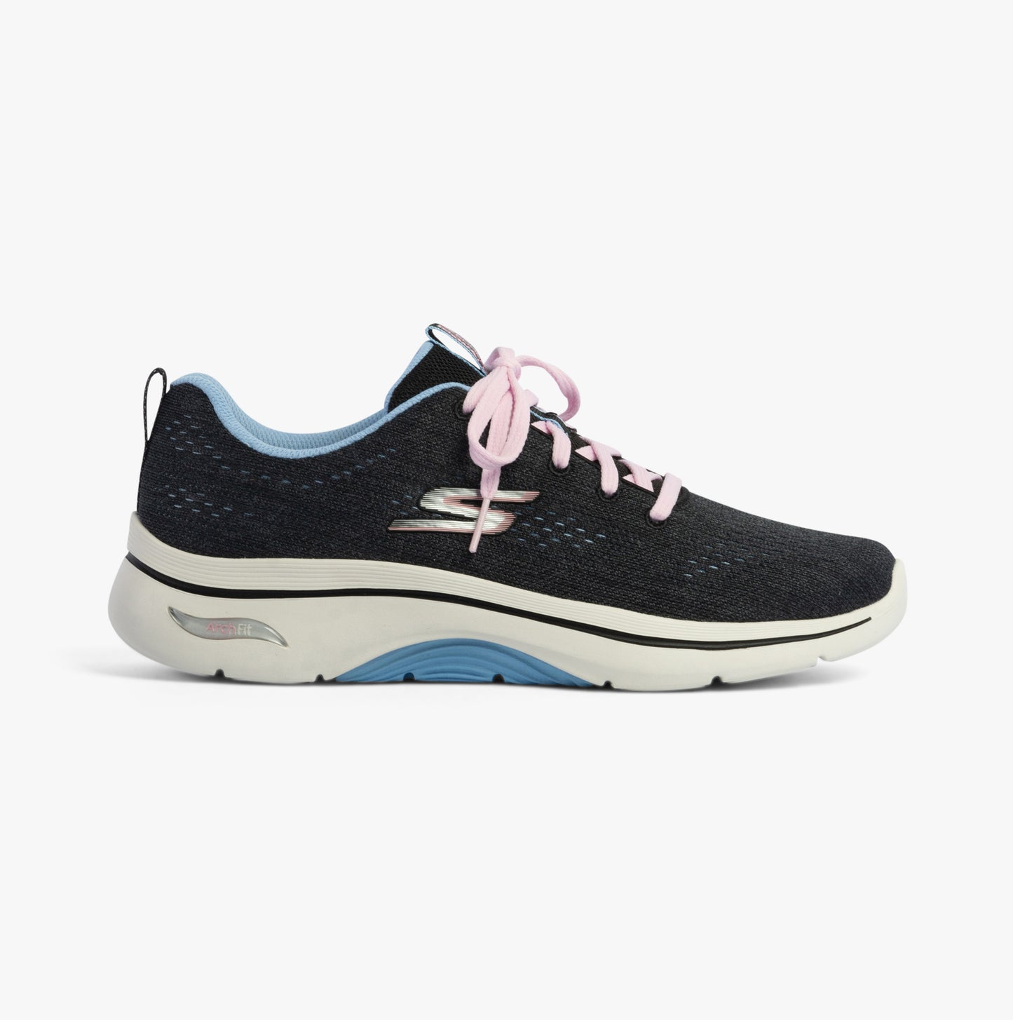 Skechers 125311/BKBL GO WALK ARCH FIT 2.0 - VIVID SUNSET Womens Trainers Black/Blue