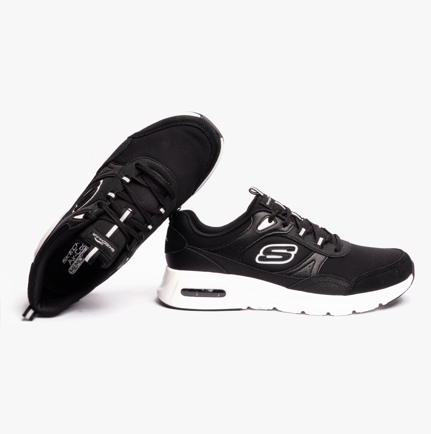Skechers 149947/BKW SKECH-AIR COURT - COOL AVENUE Womens Casual Black/White