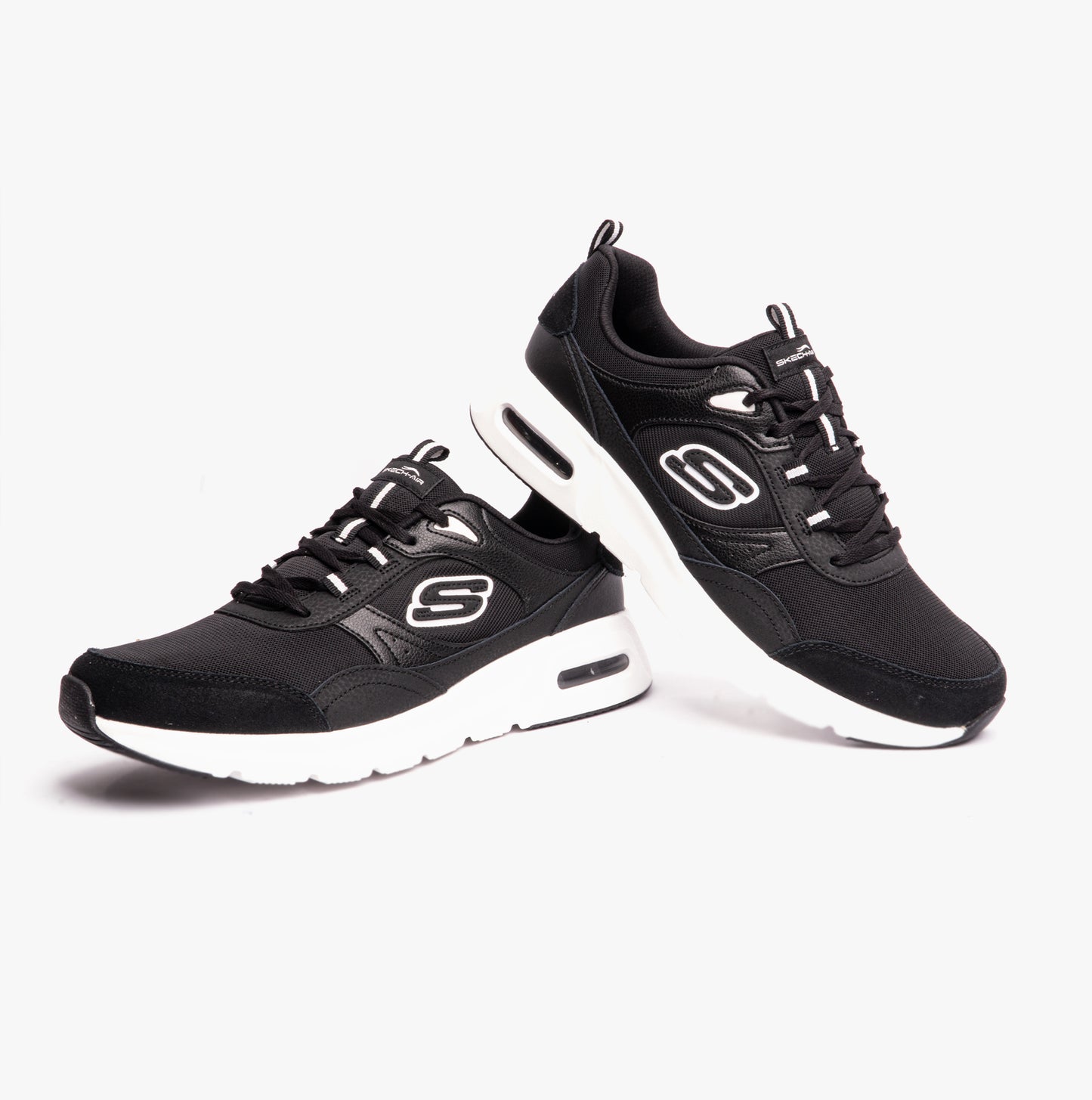Skechers 149947/BKW SKECH-AIR COURT - COOL AVENUE Womens Casual Black/White