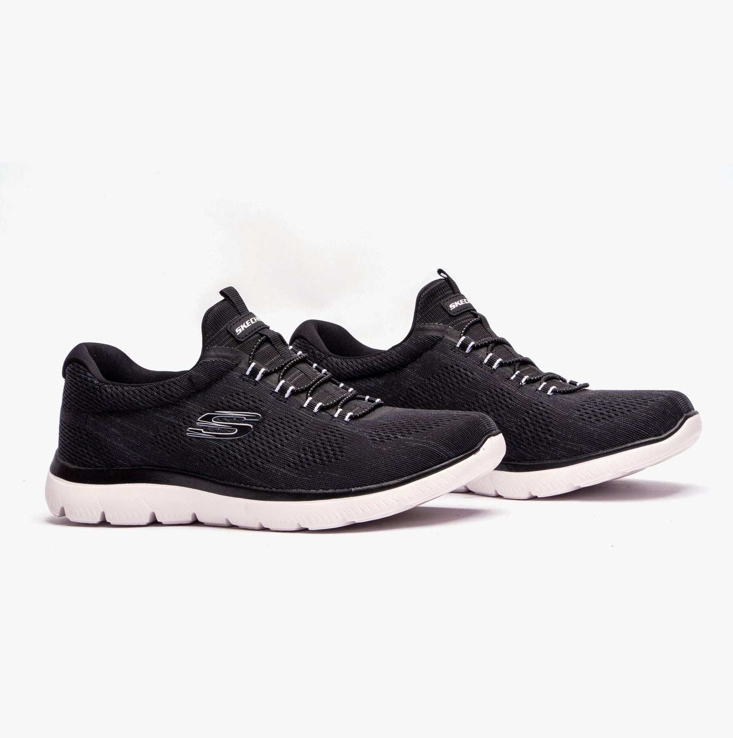 Skechers 150113/BKW SUMMITS-FUN FLARE Womens Shoes Black/White