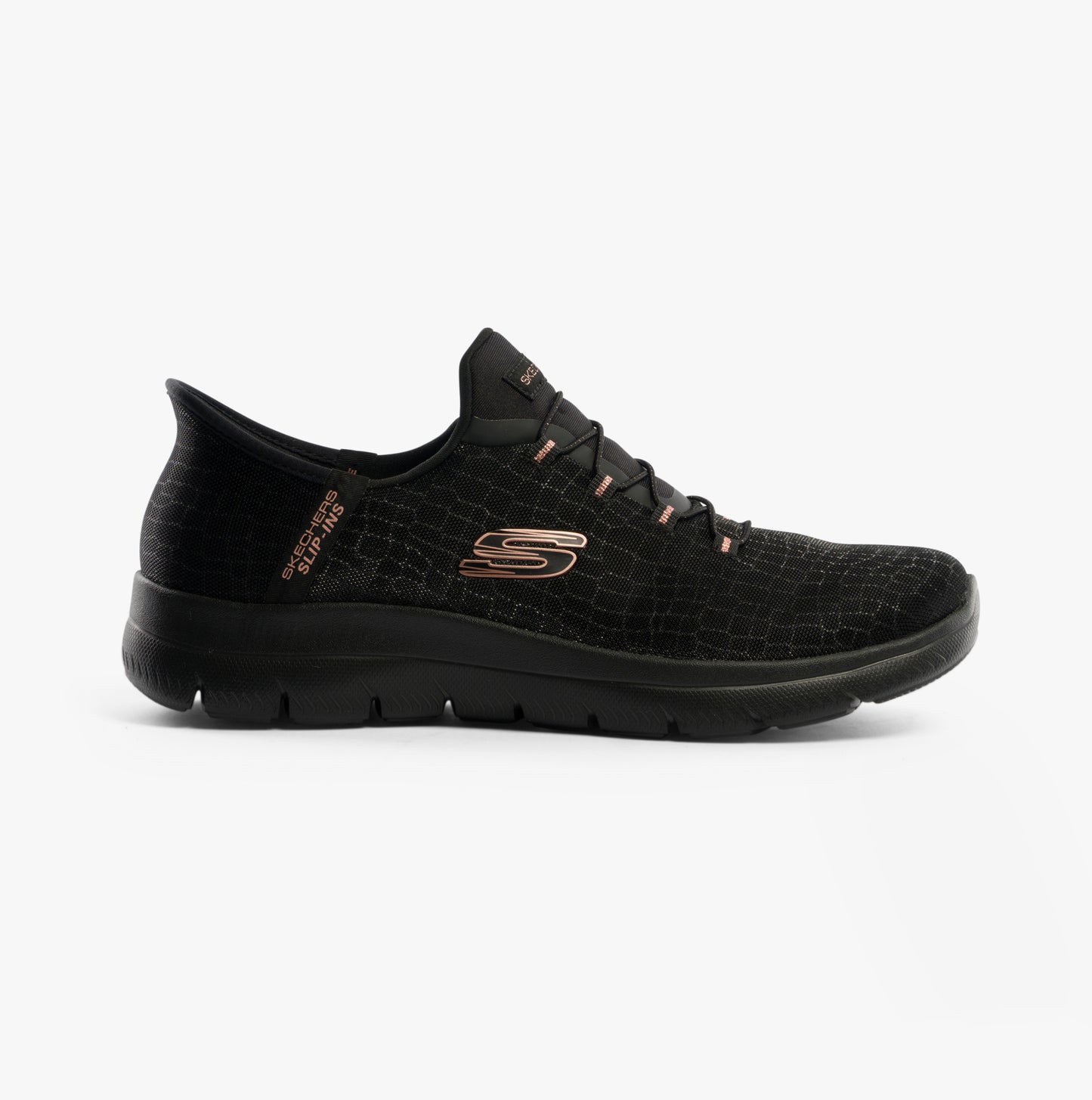 Skechers 150128/BKGD SUMMITS-CLASSY NIGHT Womens Trainers Black/Gold