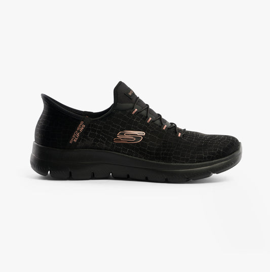 Skechers 150128/BKGD SUMMITS-CLASSY NIGHT Womens Trainers Black/Gold