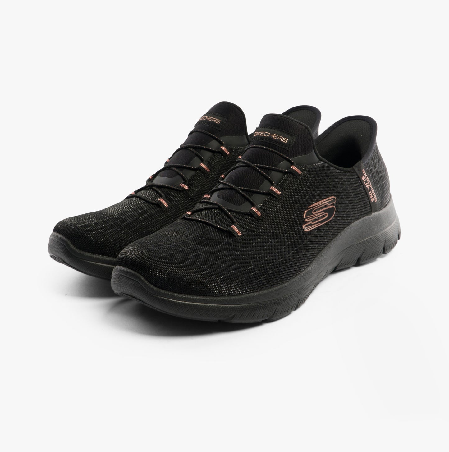 Skechers 150128/BKGD SUMMITS-CLASSY NIGHT Womens Trainers Black/Gold