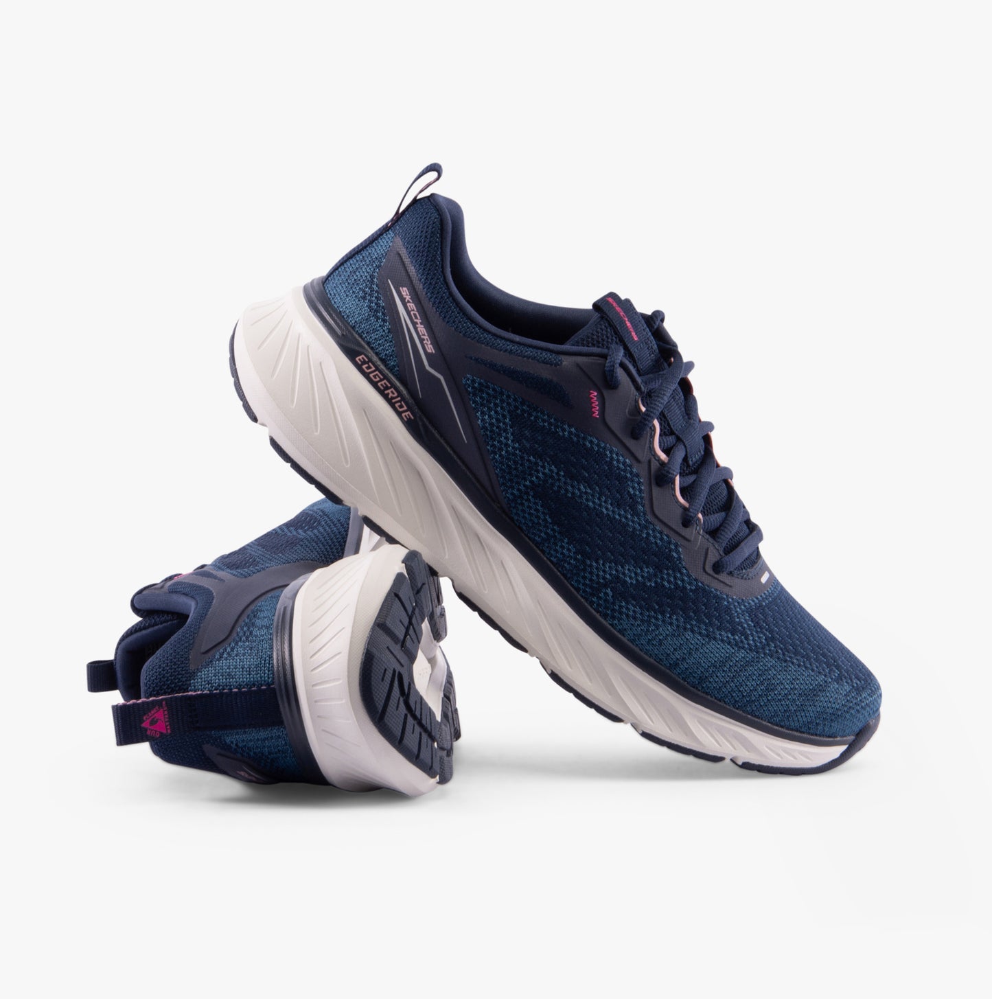 Skechers 150471/NVPK EDGERIDE-POWER FLOW Womens Trainers Navy/Pink