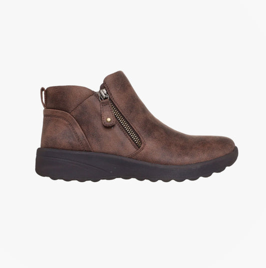 Skechers 158952/CHOC LOVELY VIBE - FALL IN BLOOM Womens Boots Chocolate