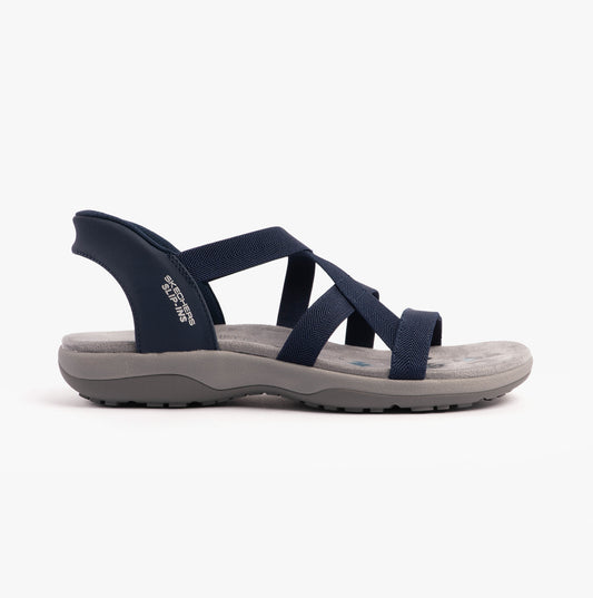 Skechers 163460/NVY REGGAE SLIM - STRETCH FLEX Womens Sandals Navy/Grey/Pink