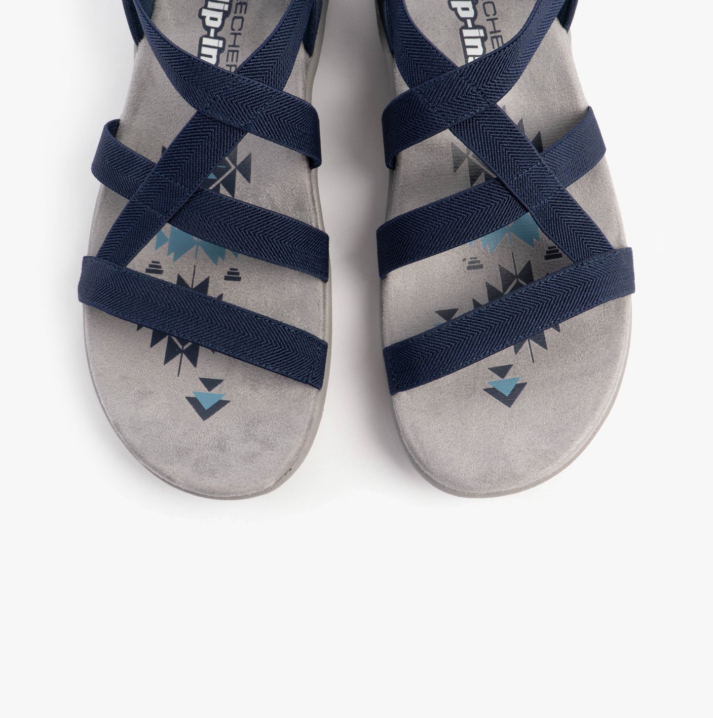 Skechers 163460/NVY REGGAE SLIM - STRETCH FLEX Womens Sandals Navy/Grey/Pink