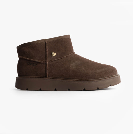 Skechers 167848/CHOC KEEPSAKES COZY - COZY MINI Womens Boots Chocolate