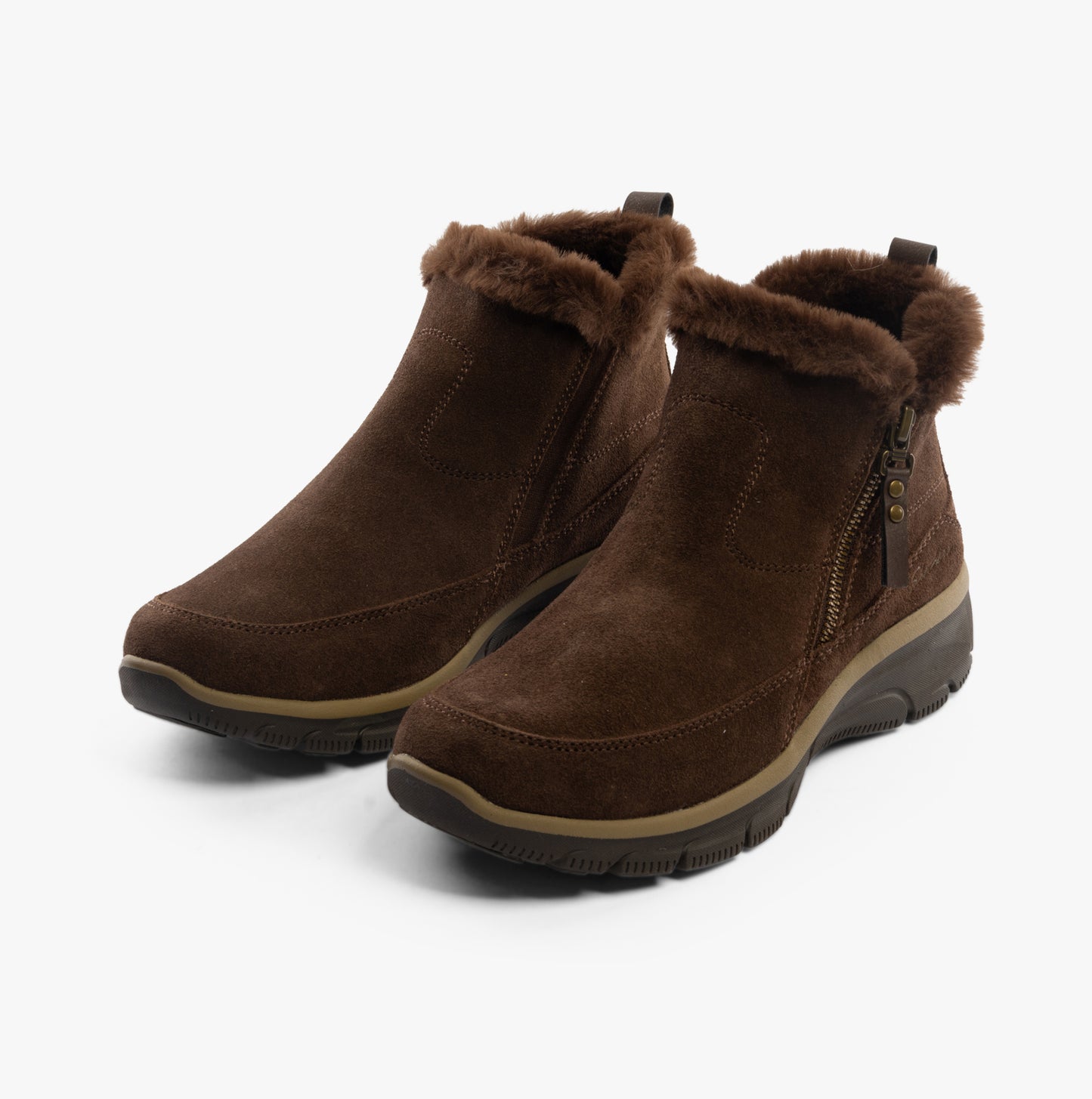 Skechers 167862/CHOC EASY GOING - COOL ZIP Womens Boots Chocolate