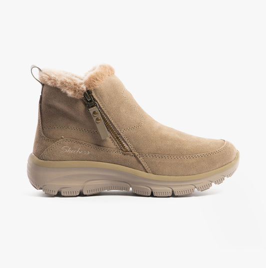 Skechers 167862/TPE EASY GOING - COOL ZIP Womens Boots Taupe