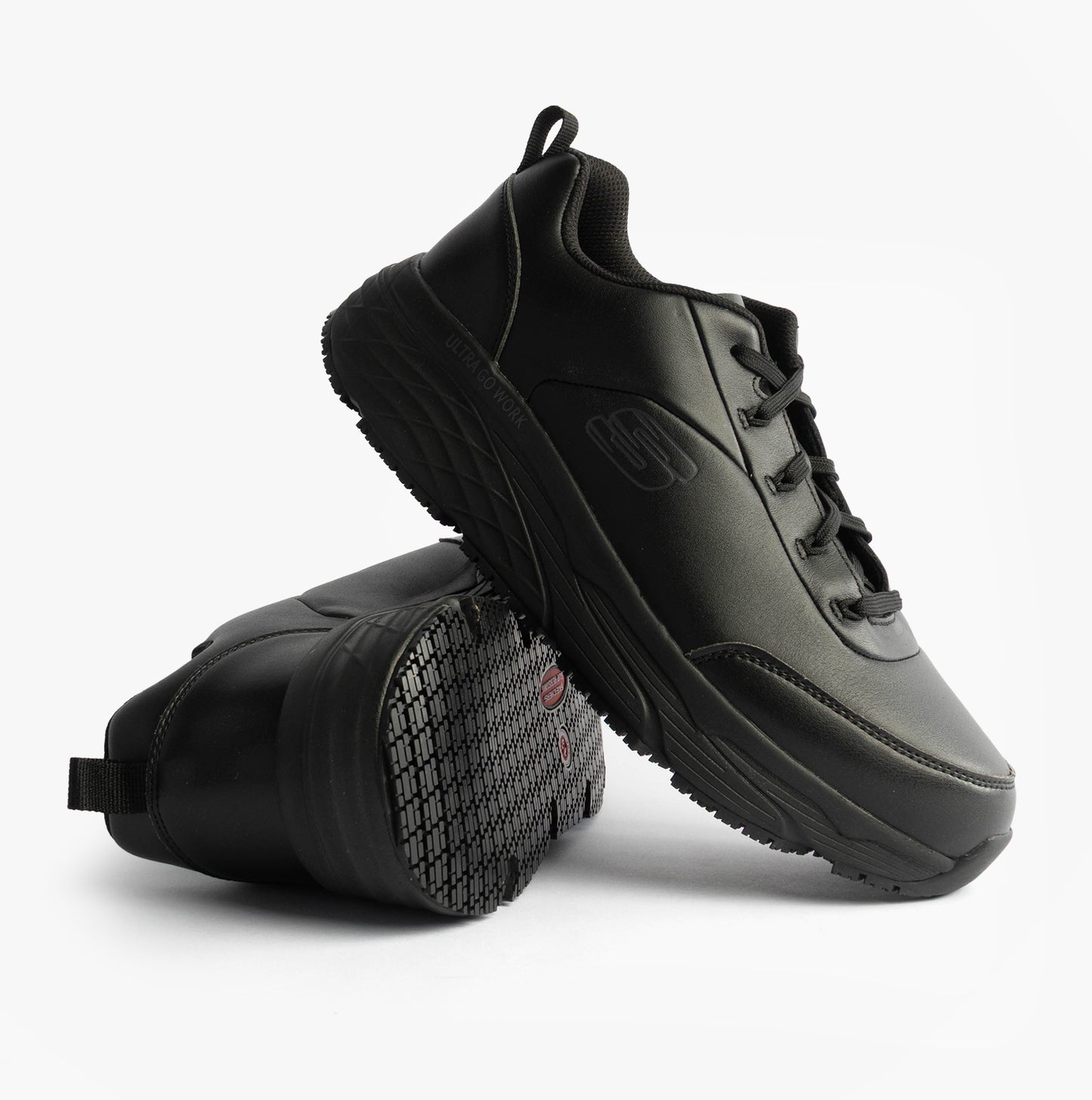 Skechers MAX CUSHIONING ELITE SR-FILCH Mens Workwear Trainers Black
