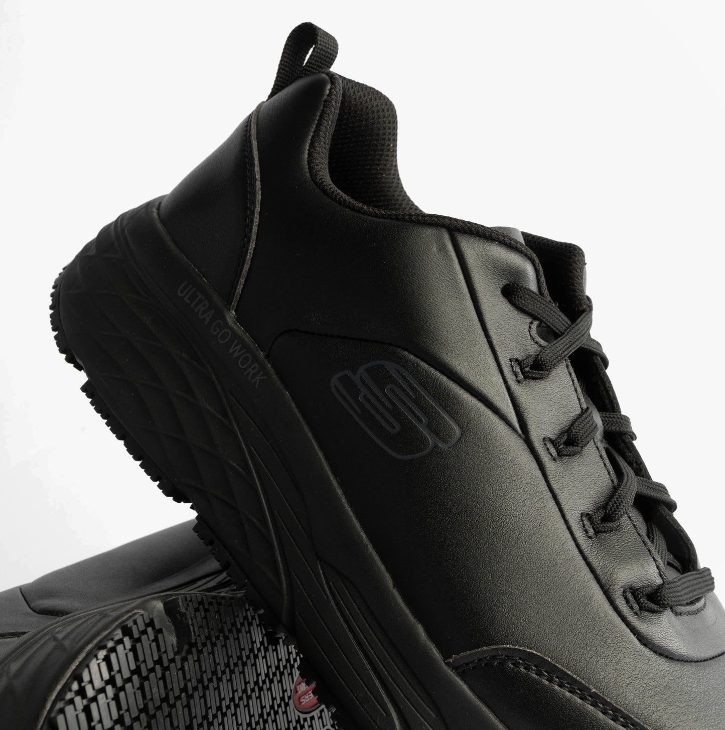 Skechers MAX CUSHIONING ELITE SR-FILCH Mens Workwear Trainers Black