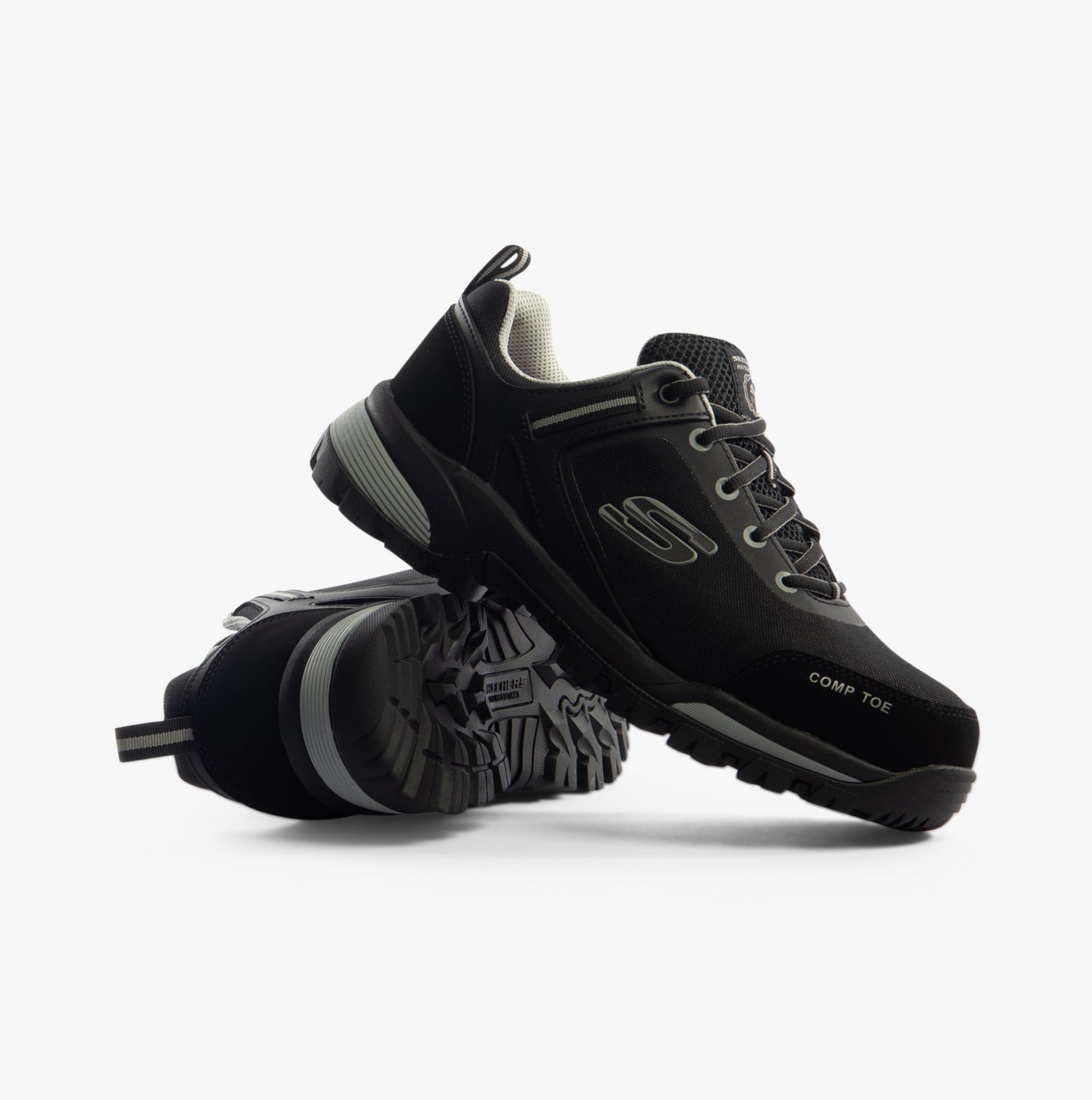 Skechers Work 200188EC GATLON Mens Safety Trainers Black/Grey