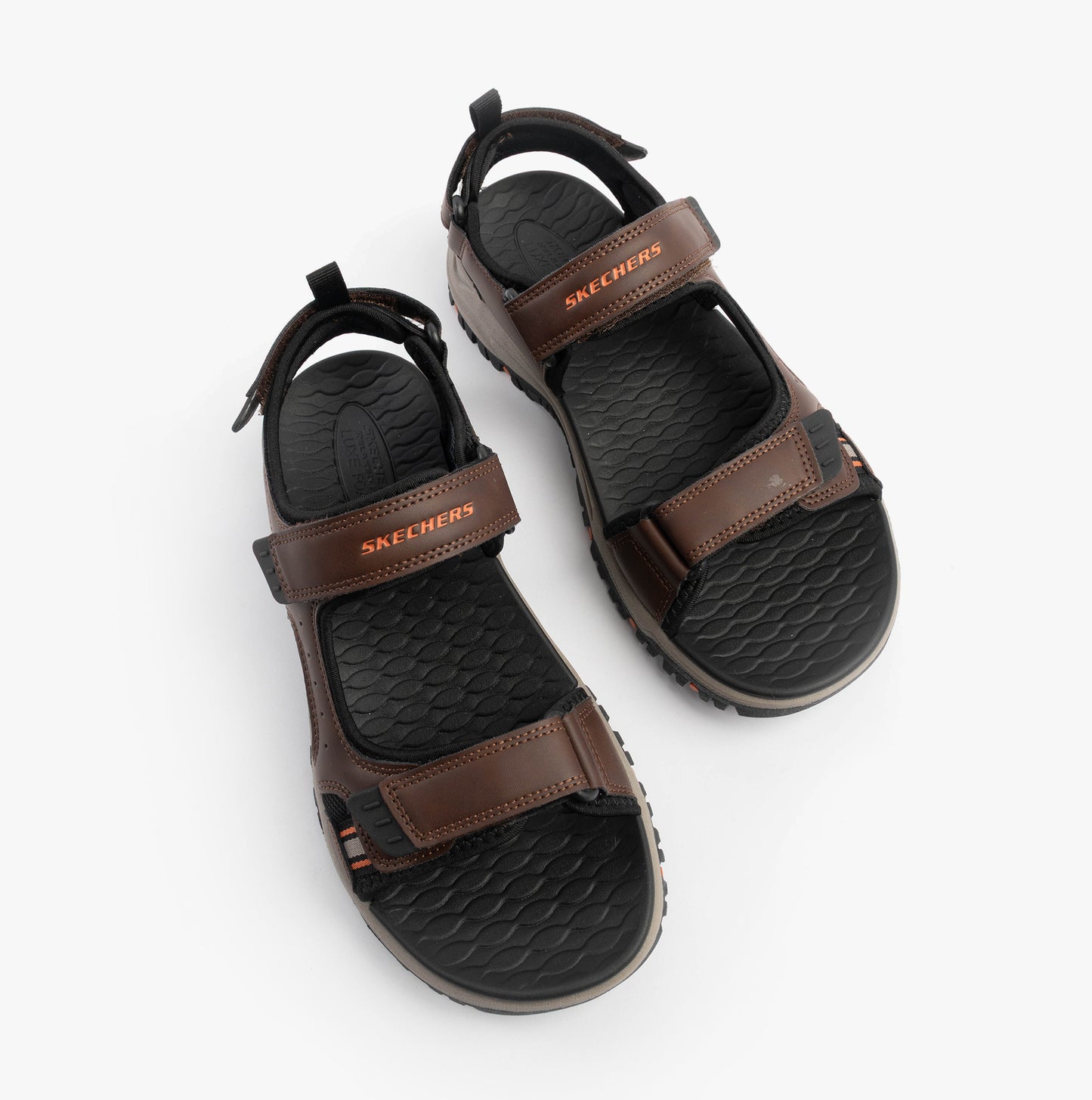 Skechers 205139/BRBK PREWITT - RIGDON Mens Sandals Brown/Black
