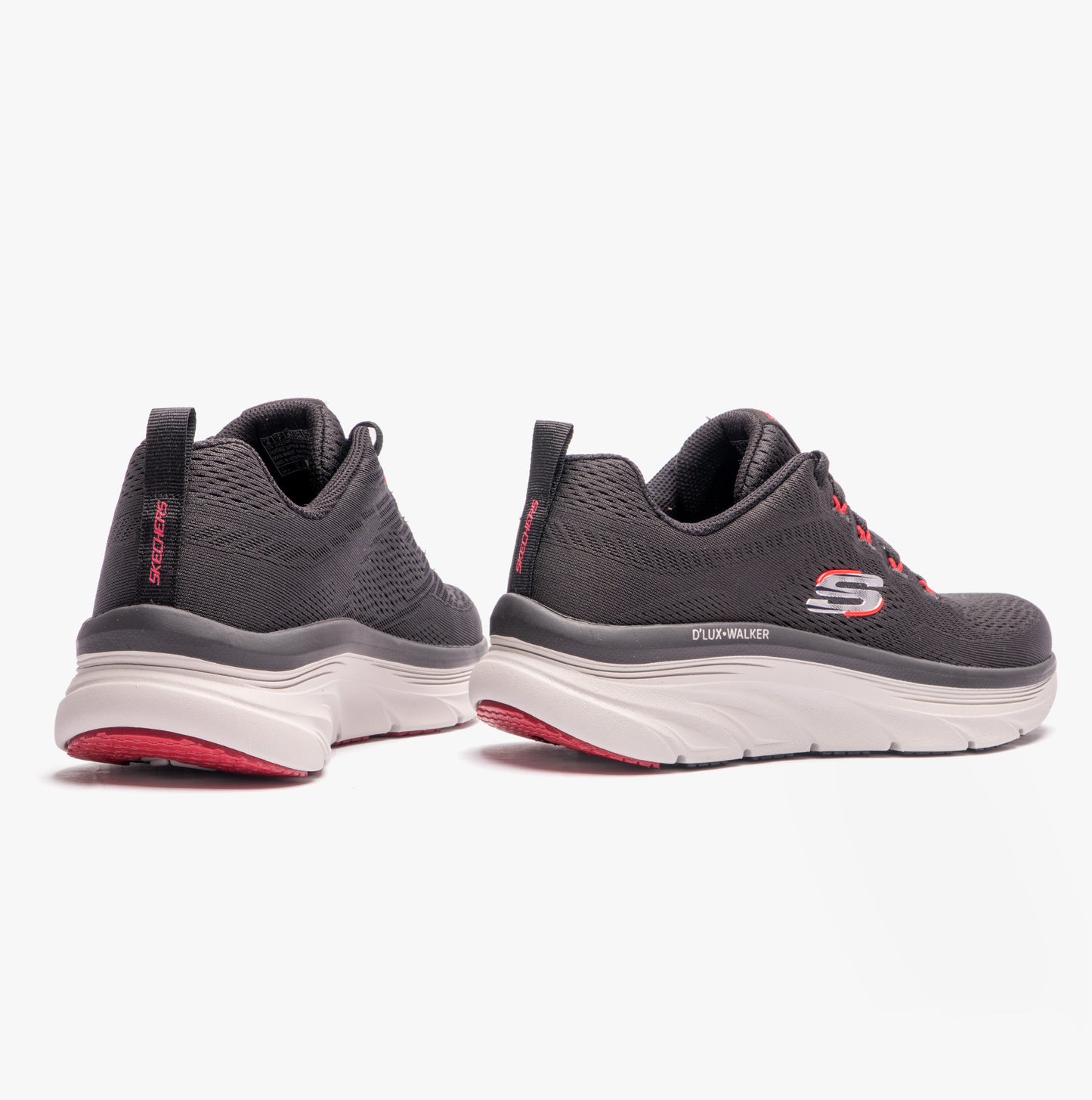 Skechers 232364/BKRD D'LUX WALKER - MEERNO Mens Trainers Black/Red