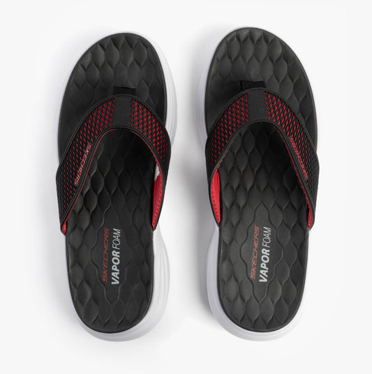 Skechers 232894/BKRD VAPOR FOAM SANDAL - SAYTO Mens Sandals Black/Red