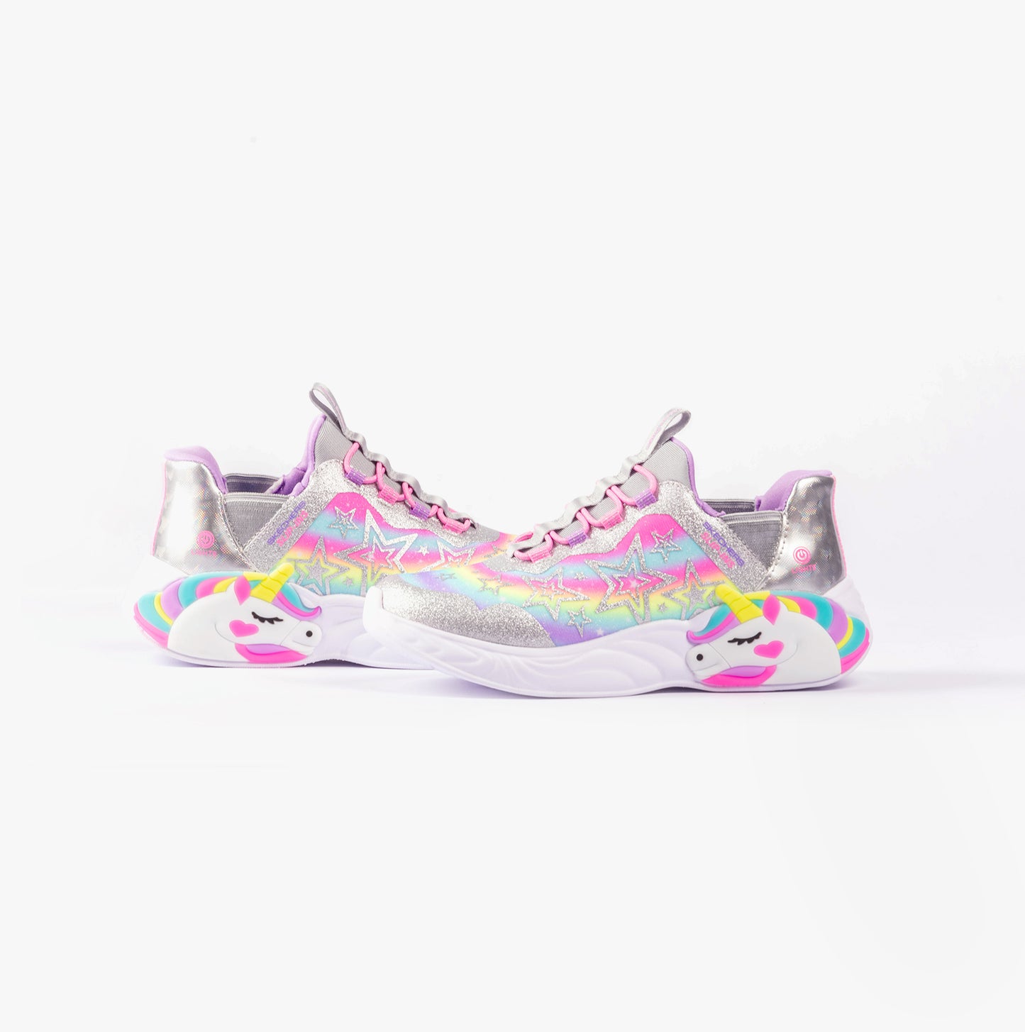 Skechers 302296L/SMLT UNICORN DREAMS - STARRY LITE Girls Trainers Silver Multi