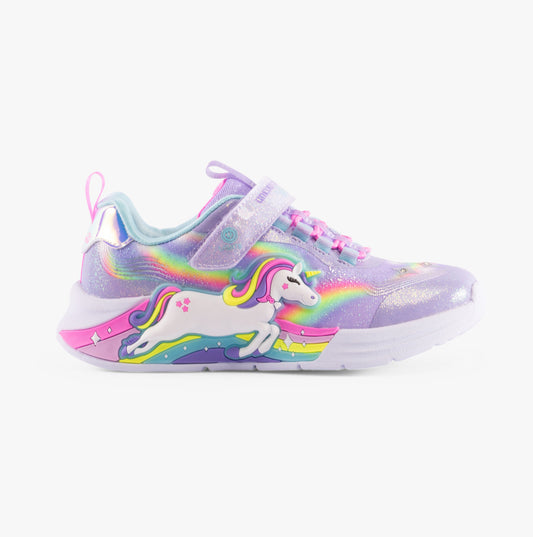 Skechers 302298-L/N-UNICORN CHASER Girls Trainers Lavender/Multi