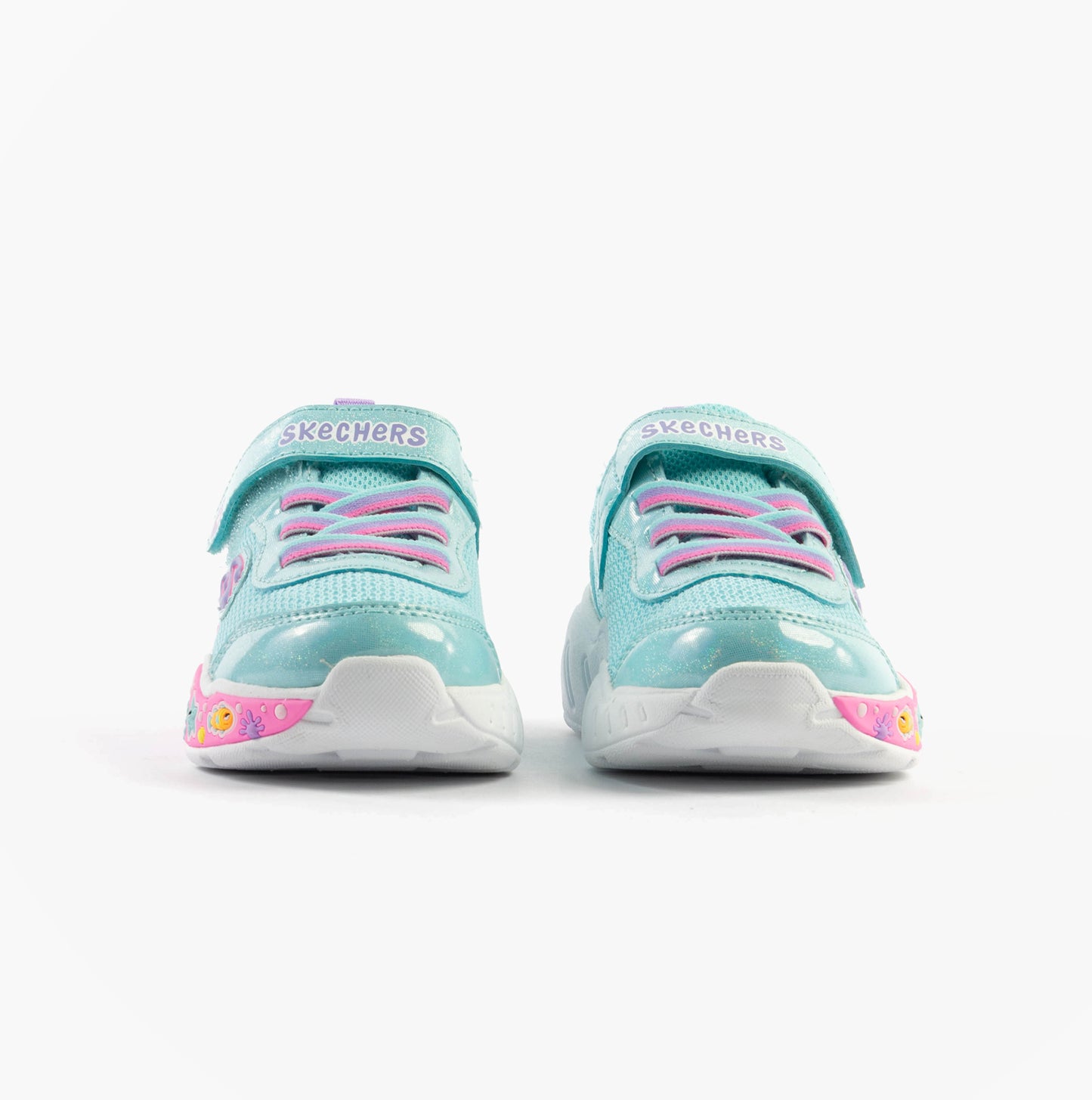Skechers 303158N/TQMT PLAY SCENE - FUN SQUAD Girls Trainers Turquoise Multi