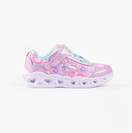 Skechers 303257L/LVMT HEART LIGHTS - BOOGIE LOVE Girls Trainers Lavender Multi