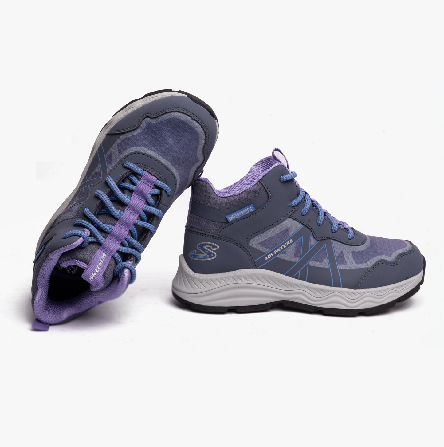 Skechers 303417L/CCLV ADVENTURE BLITZ - FUN PURSUIT Girls Sport Char/Lavendar