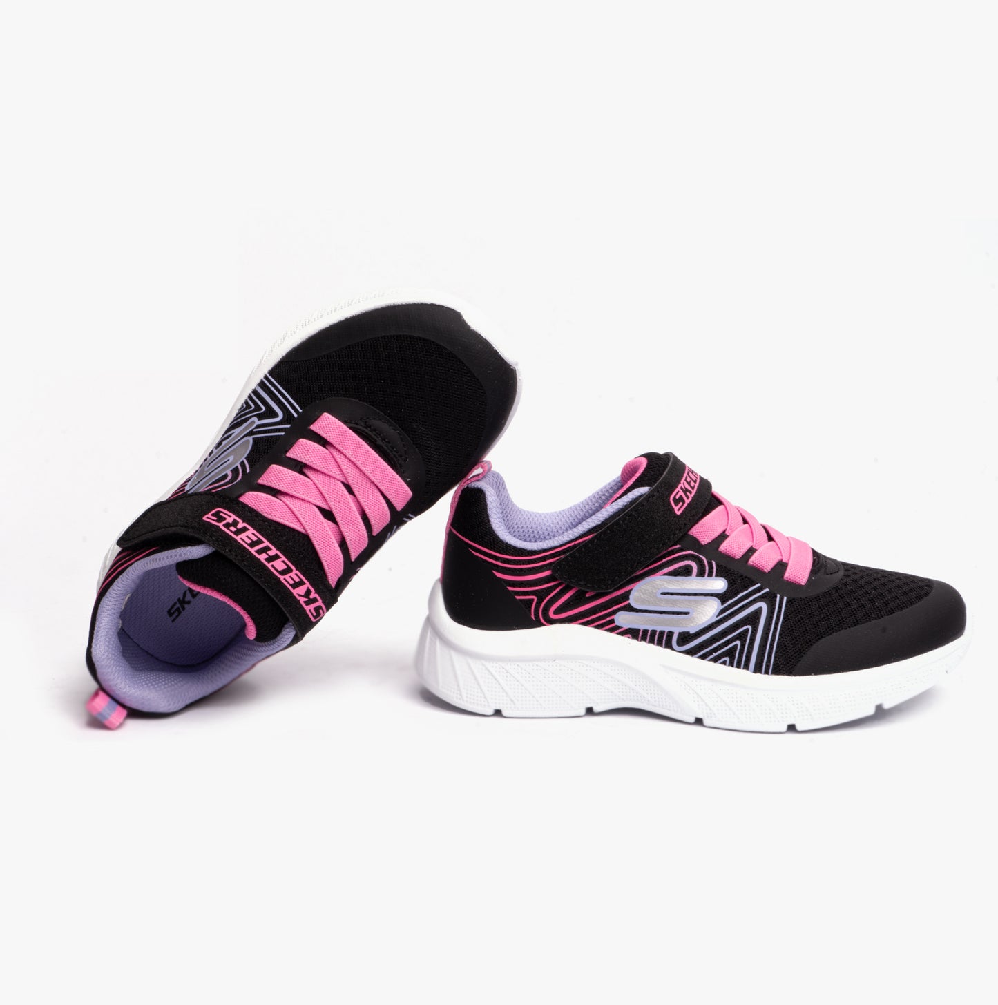 Skechers 303535L/BKMT MICROSPEC PLUS - SWIRL SWEET Girls Sport Black/Multi