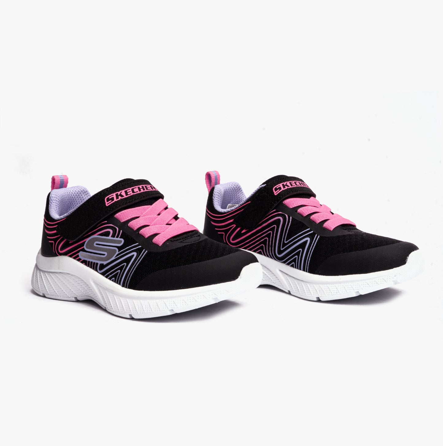 Skechers 303535L/BKMT MICROSPEC PLUS - SWIRL SWEET Girls Sport Black/Multi