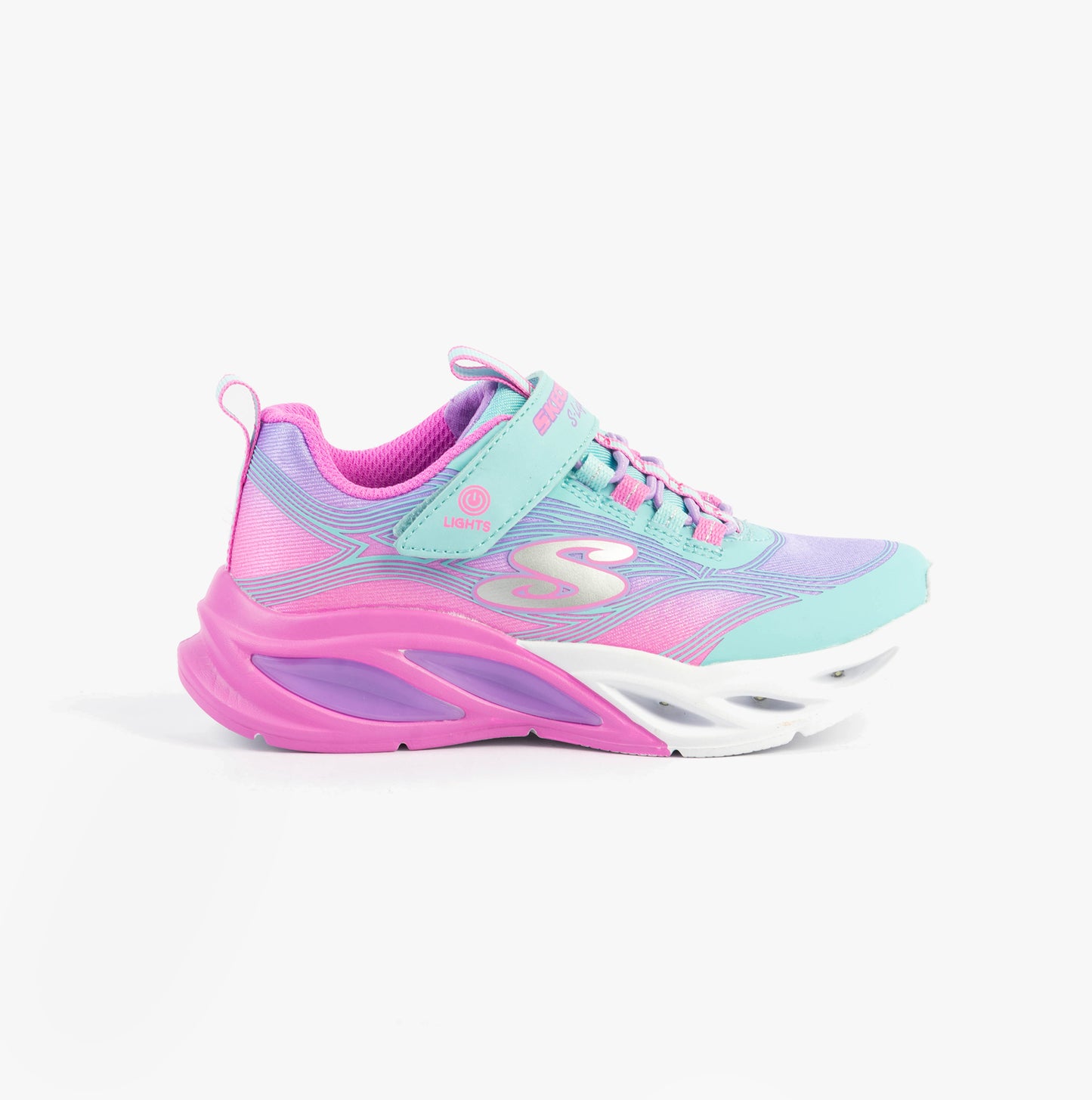 Skechers 303712L/TQMT COSMIC GLOW Girls Trainers Turquoise Multi