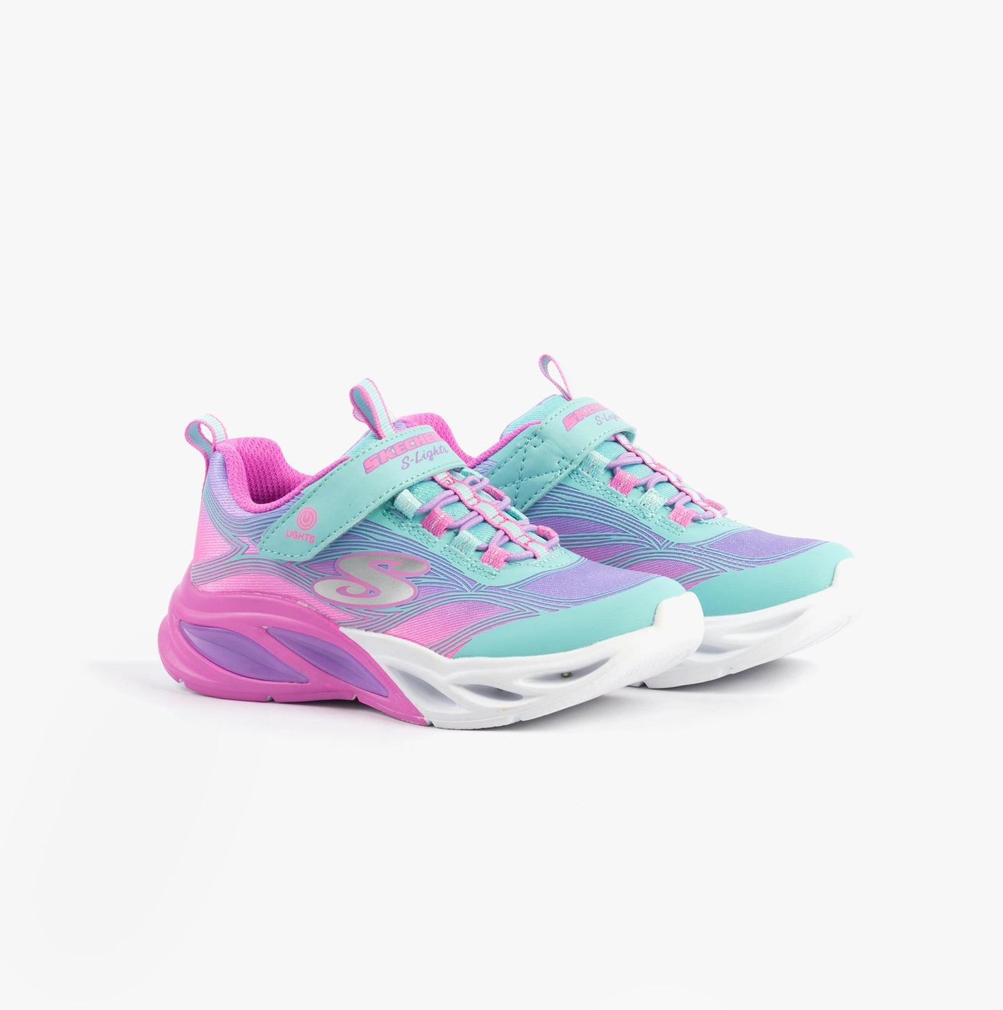 Skechers 303712L/TQMT COSMIC GLOW Girls Trainers Turquoise Multi