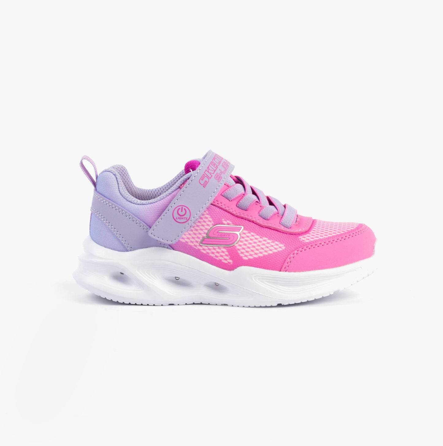 Skechers 303714L/LVPK SOLA GLOW - OMBRE DELUXE Girls Trainers Lavender/Pink
