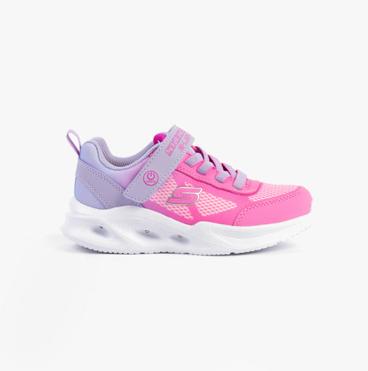Skechers 303714L/LVPK SOLA GLOW - OMBRE DELUXE Girls Trainers Lavender/Pink