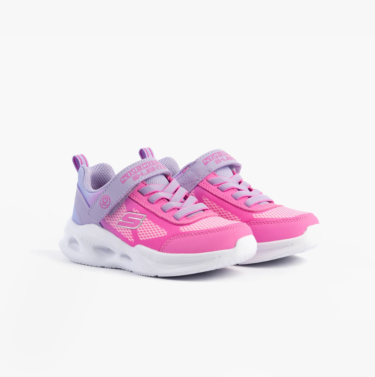Skechers 303714L/LVPK SOLA GLOW - OMBRE DELUXE Girls Trainers Lavender/Pink