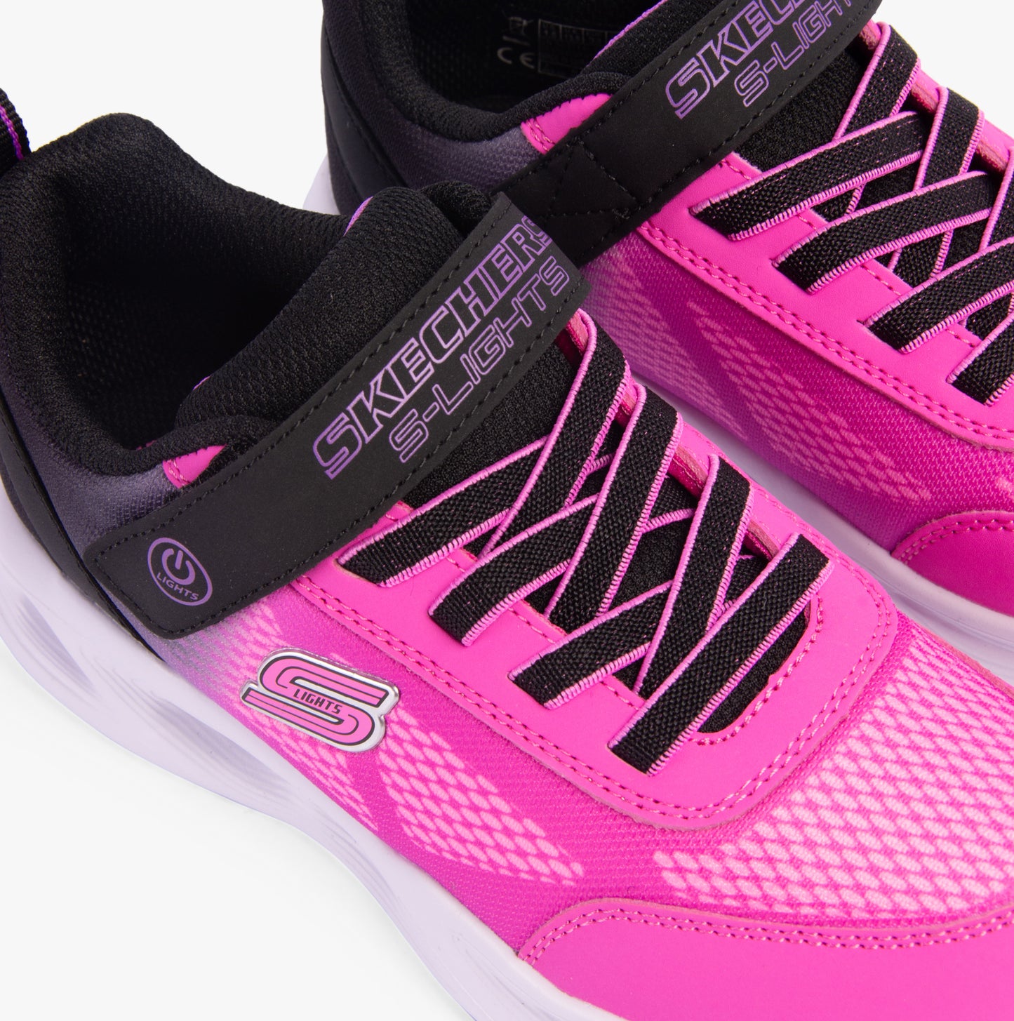 Skechers 303714L/BKHP SOLA GLOW - OMBRE DE Girls Trainers Black/Hotpink