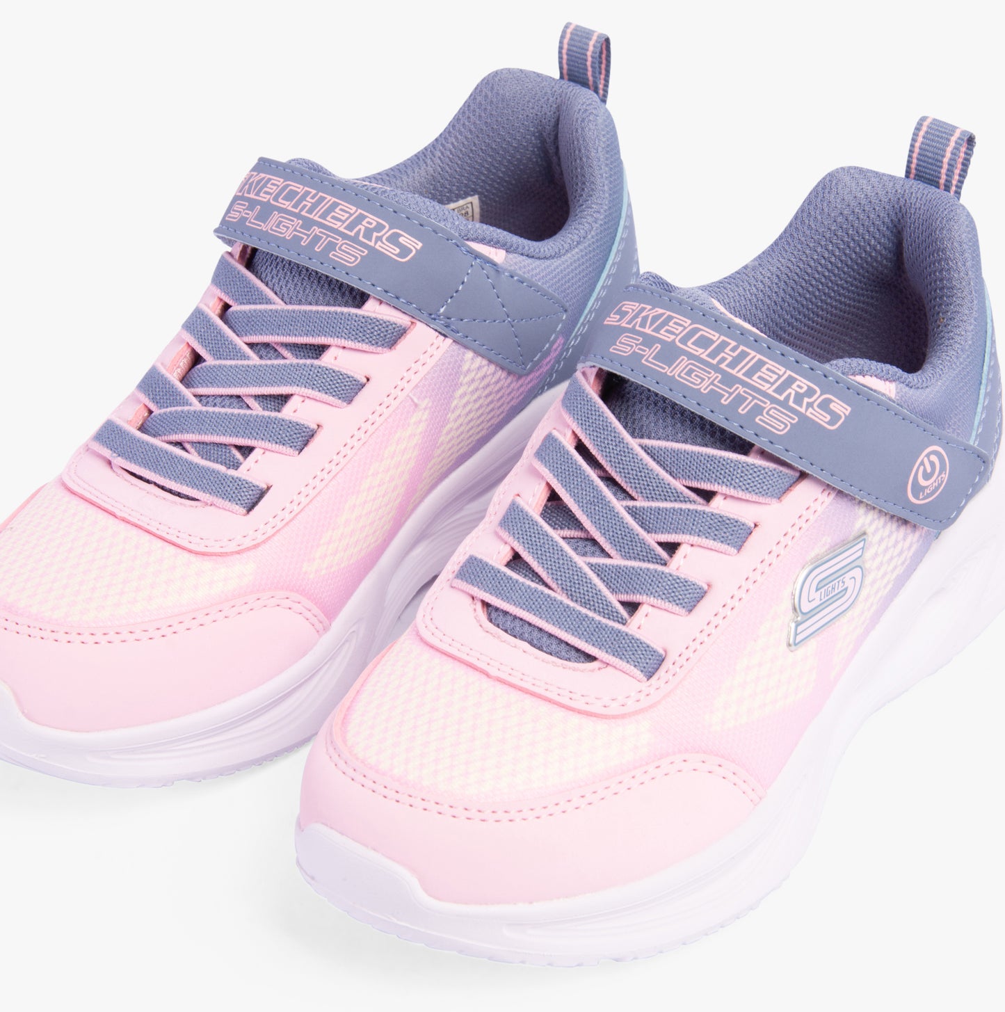 Skechers 303714L/GYLP SOLA GLOW - OMBRE DE Girls Trainers Gray/Light Pink