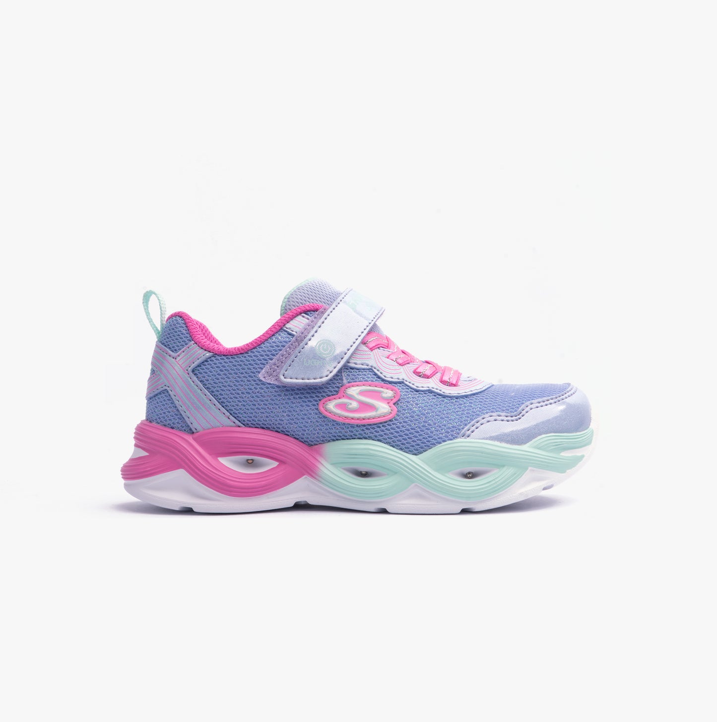 Skechers 303717L/PWMT S-LIGHTS: TWISTY GLOW Girls Trainers Periwinkle/Multi