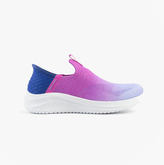 Skechers 303828L/NVPR ULTRA FLEX 3.0 - COLOR BOOST Girls Trainers Navy/Purple
