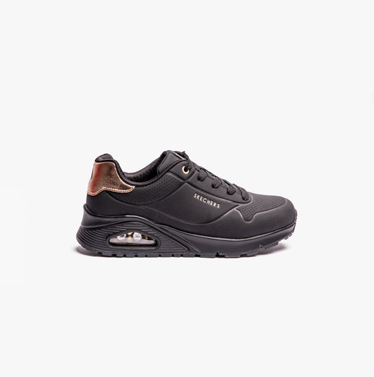 Skechers 310545L/BBK UNO GEN1 - SHIMMER AWAY Girls Casual Shoes Black