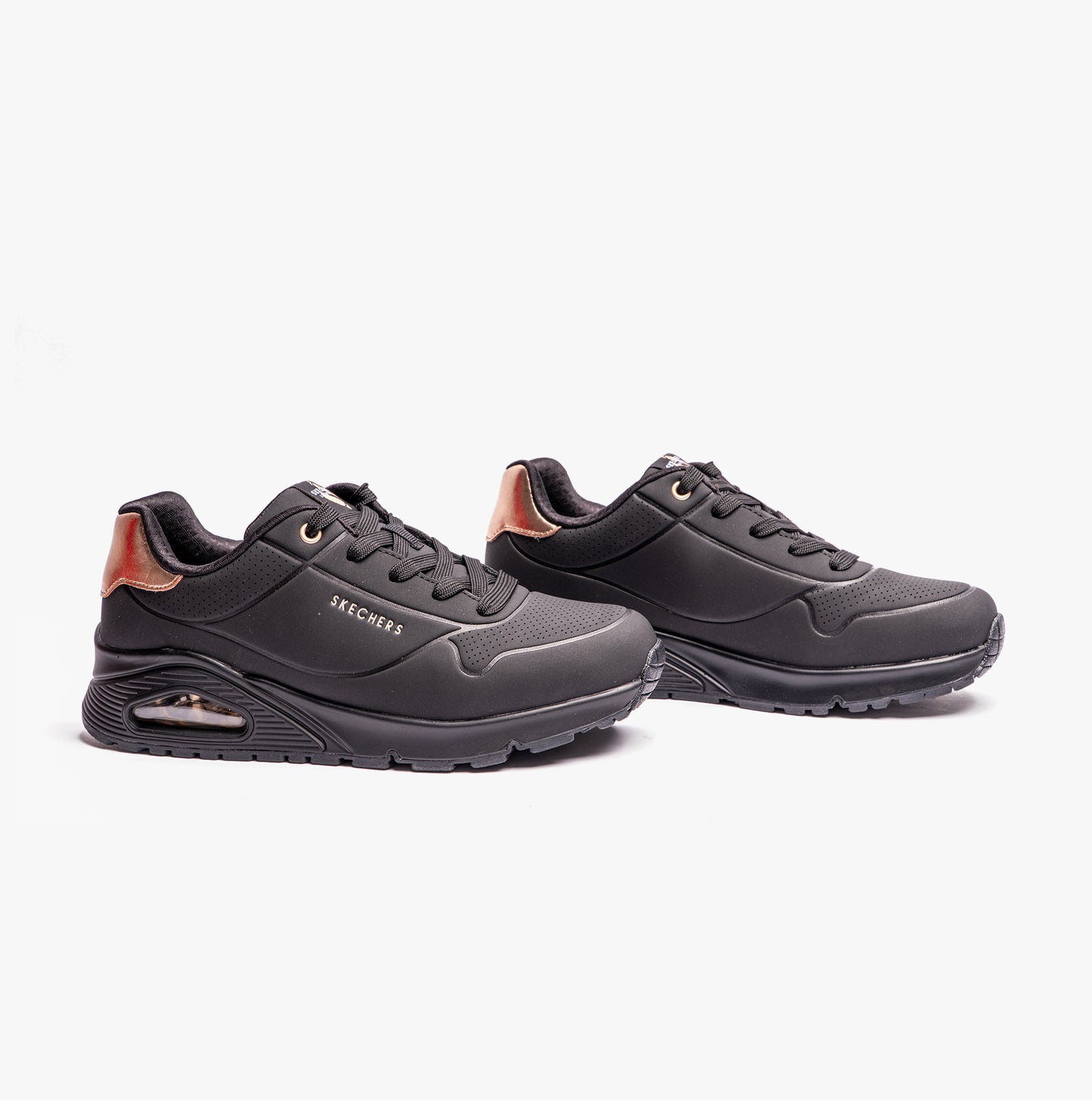 Skechers 310545L/BBK UNO GEN1 - SHIMMER AWAY Girls Casual Shoes Black