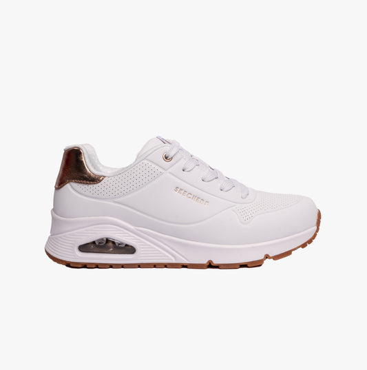 Skechers 310545L/WHT UNO GEN1 - SHIMMER AWAY Girls Casual Shoes White
