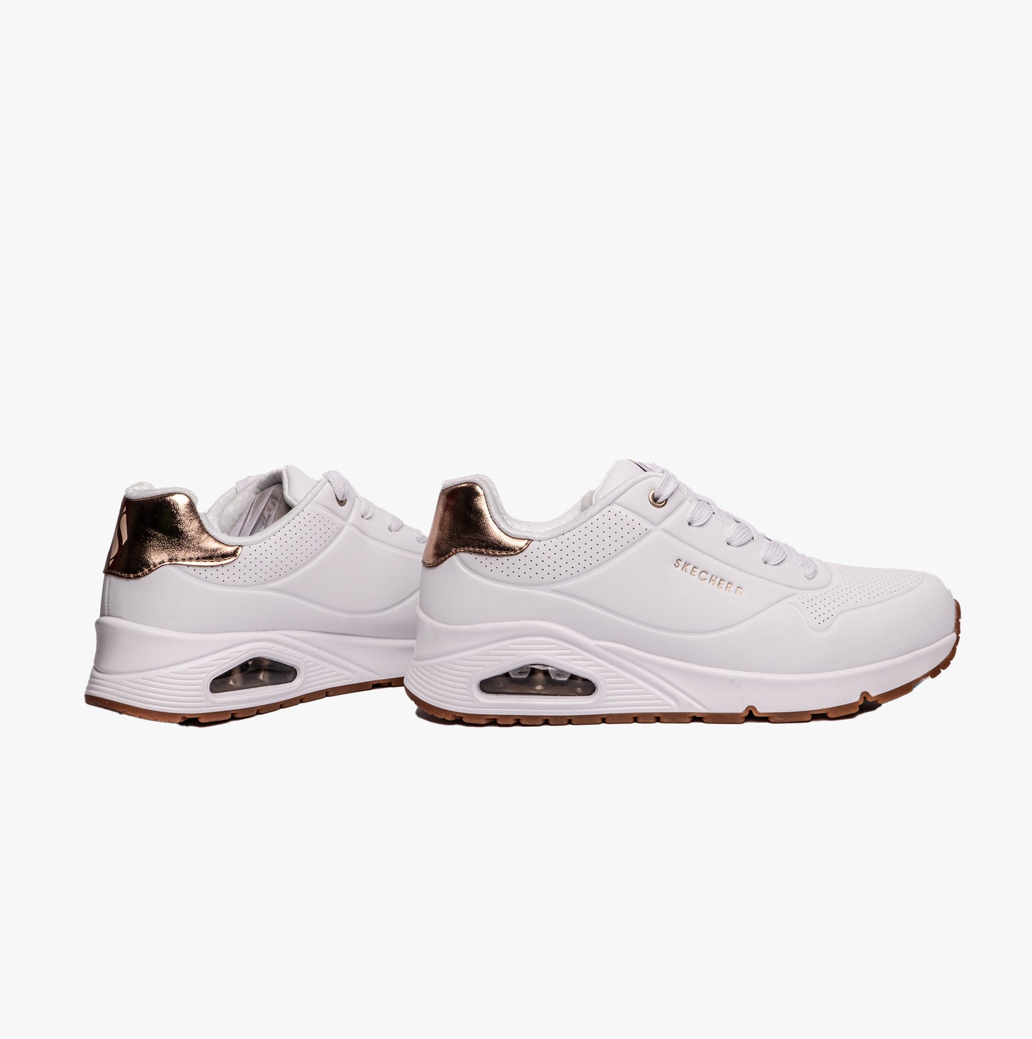 Skechers 310545L/WHT UNO GEN1 - SHIMMER AWAY Girls Casual Shoes White
