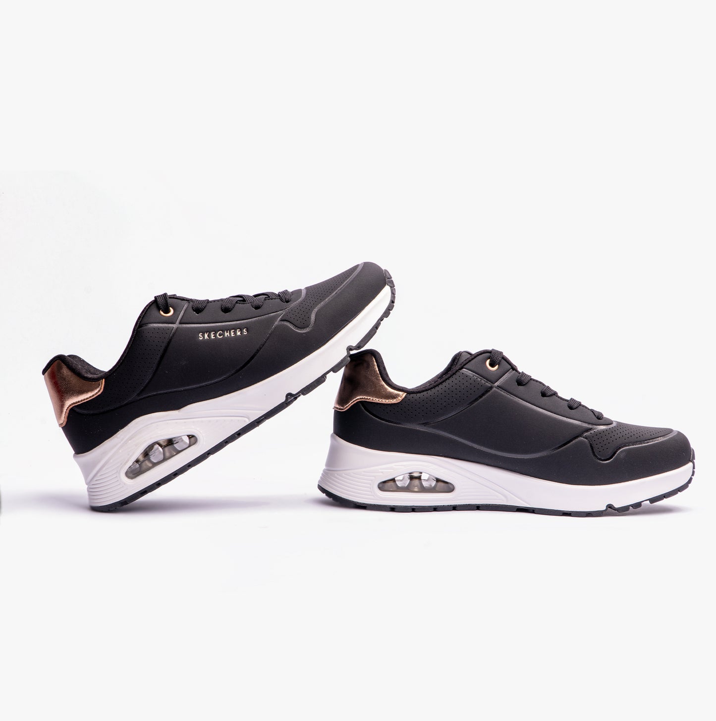 Skechers 310545L/BLK UNO GEN1 - SHIMMER AWAY Girls Trainers Black