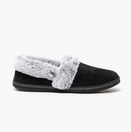 Skechers 32777/BLK COZY CAMPFIRE-TEAM TOASTY Womens Full Slippers Black
