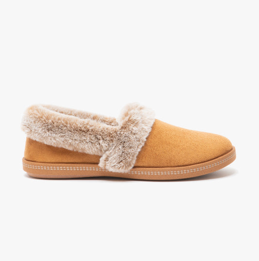 Skechers 32777/CSNT COZY CAMPFIRE-TEAM TOASTY Womens Full Slippers Chestnut