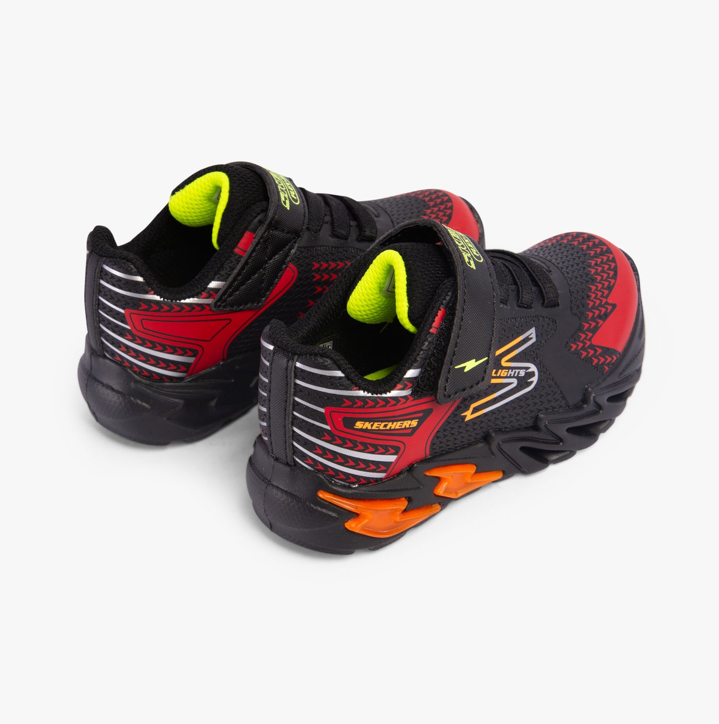 Skechers 400138N/BKRD FLEX-GLOW BOLT Boys Trainers Black/Red